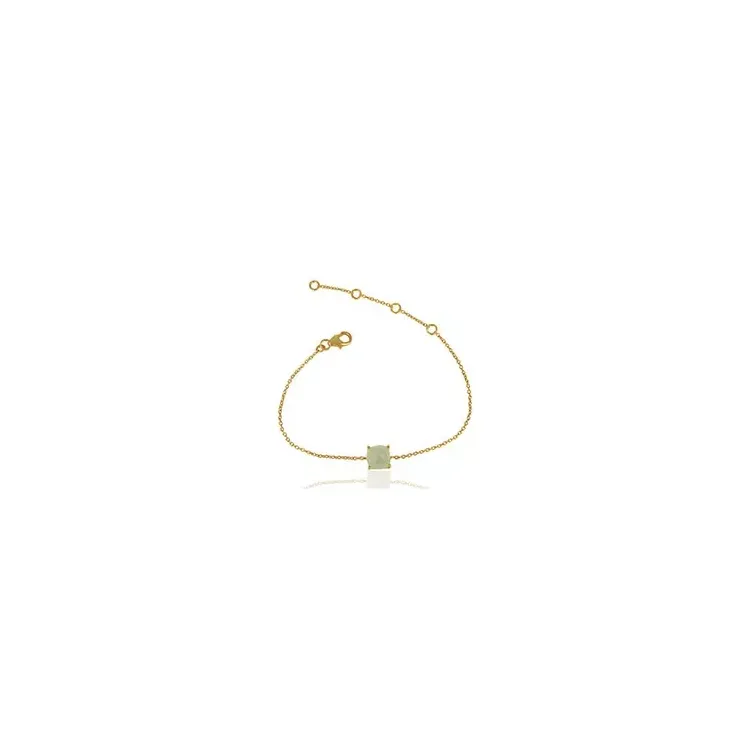 calcedonit armband i förgyllt silver med hängen i förgyllt silver