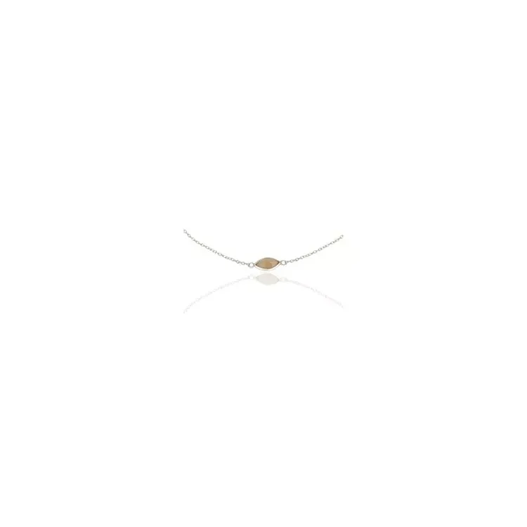 calcedonit armband i silver 19,0 cm x 5,0 mm