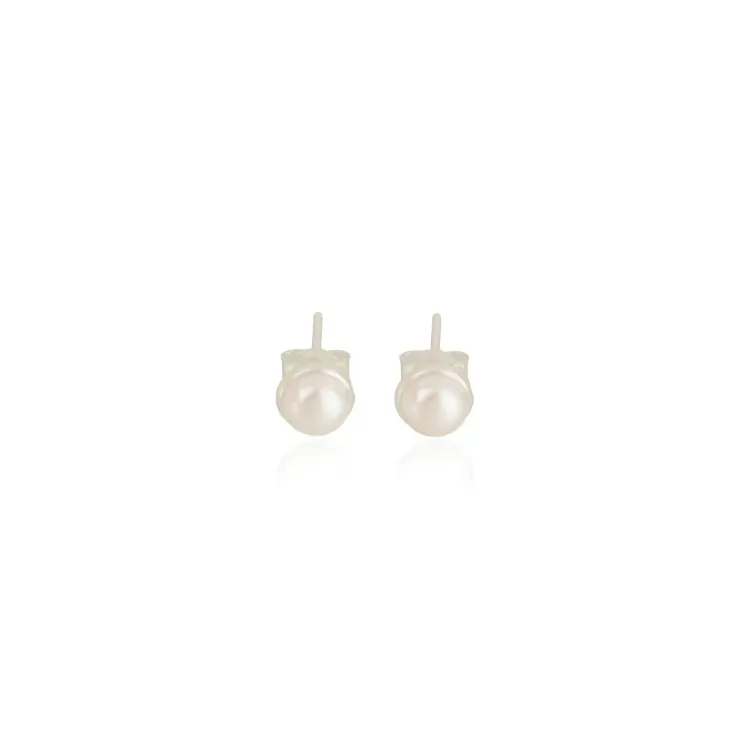 6 mm pärla örhängen i silver