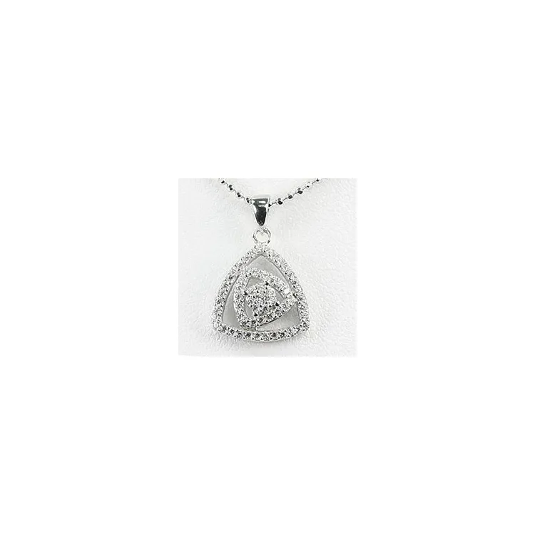 Trekantigt zirkon hängen i silver
