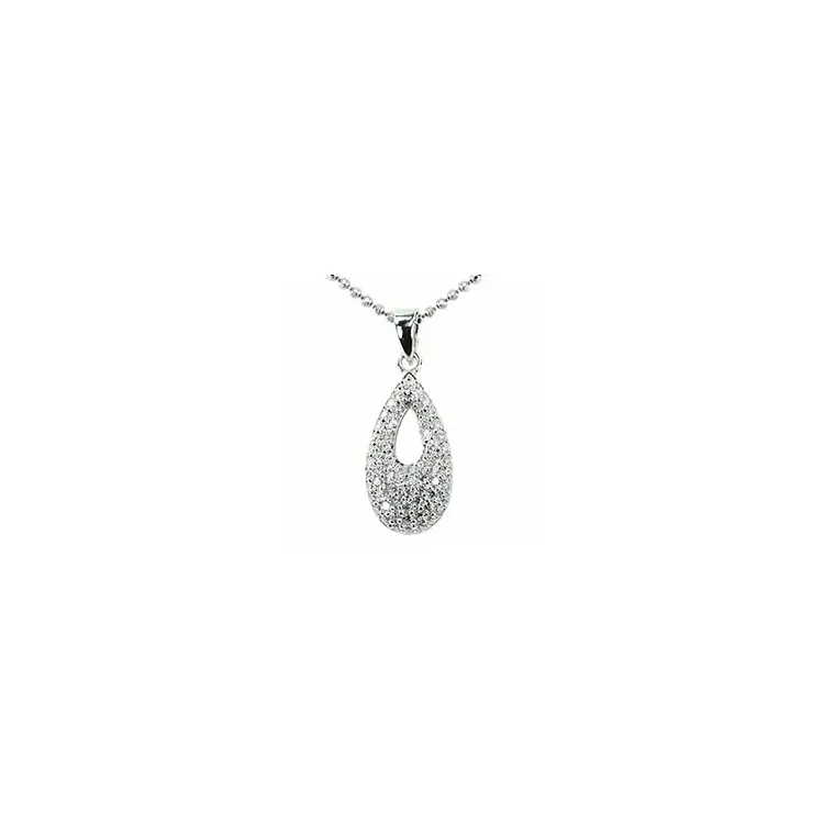 Droppe zirkon hängen i silver