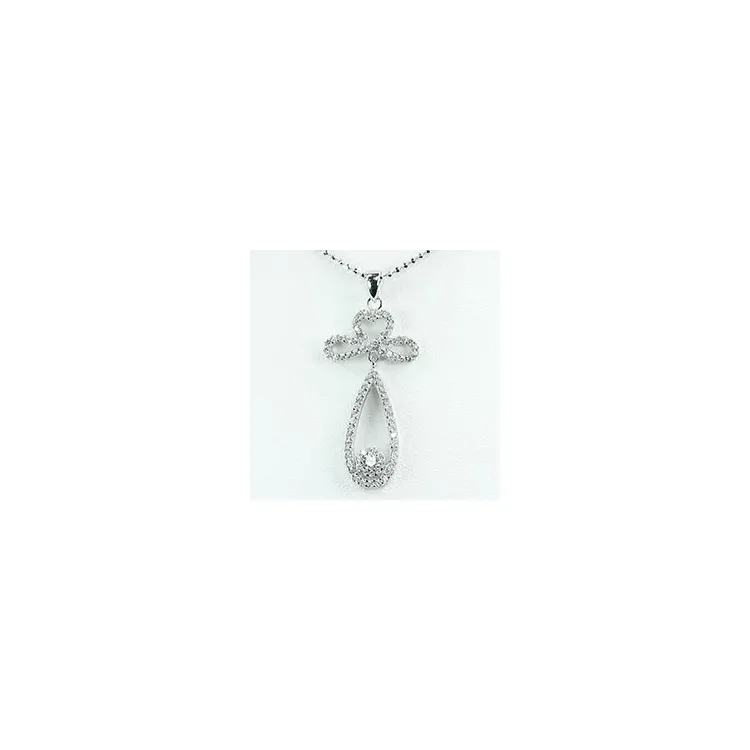 zirkon hängen i silver