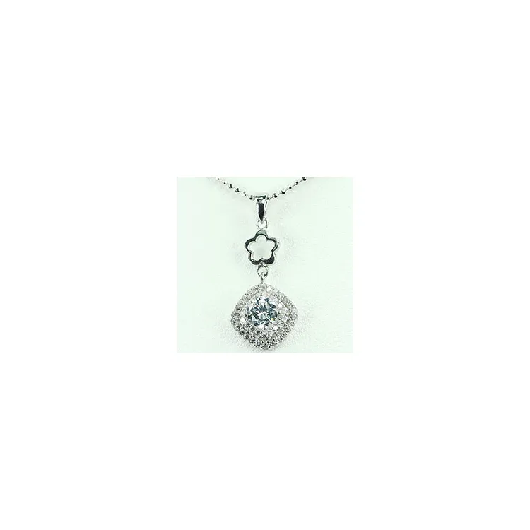 Elegant zirkon hängen i silver