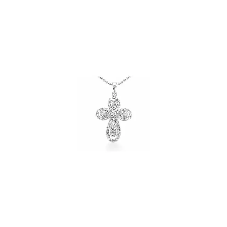 kors hängen i silver