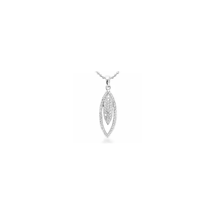 zirkon hängen i silver