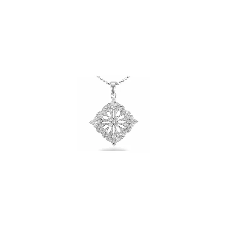 zirkon hängen i silver