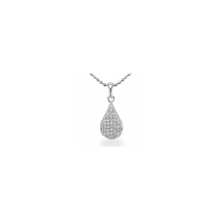 Droppe zirkon hängen i silver