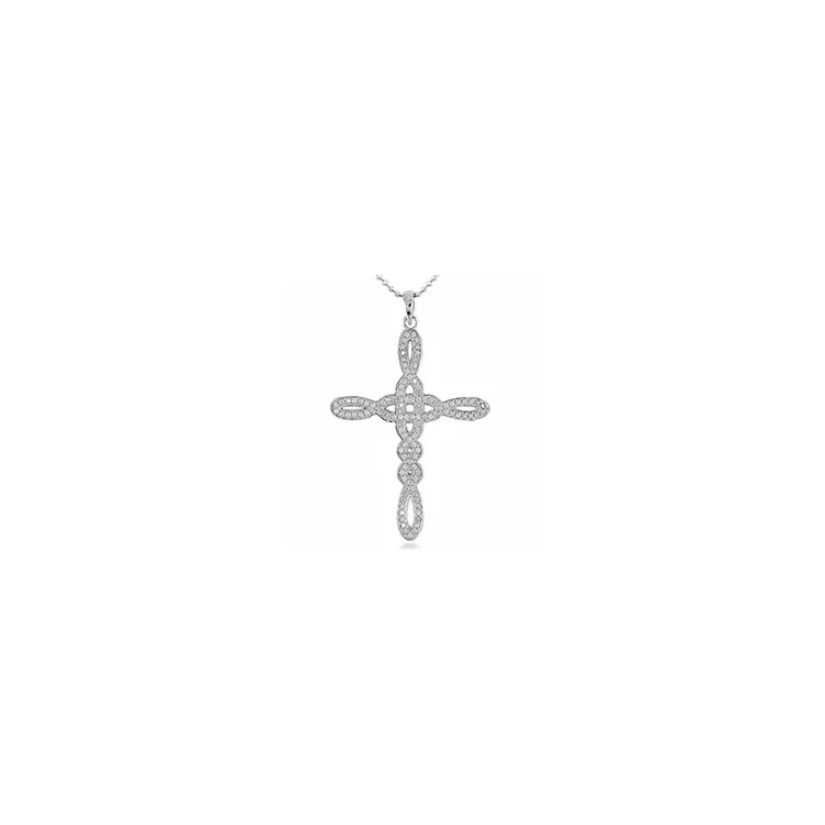 kors hängen i silver