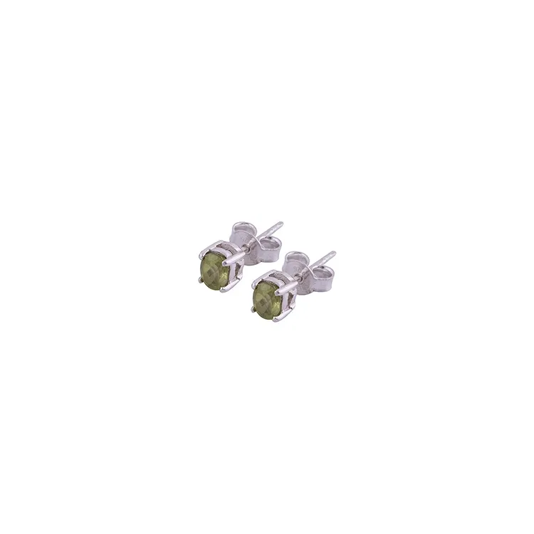 Peridot örhängestift i silver