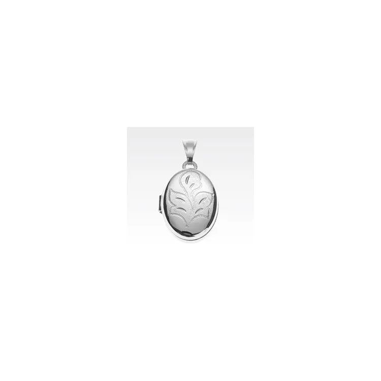 14 x 20 mm medaljong smycke i silver