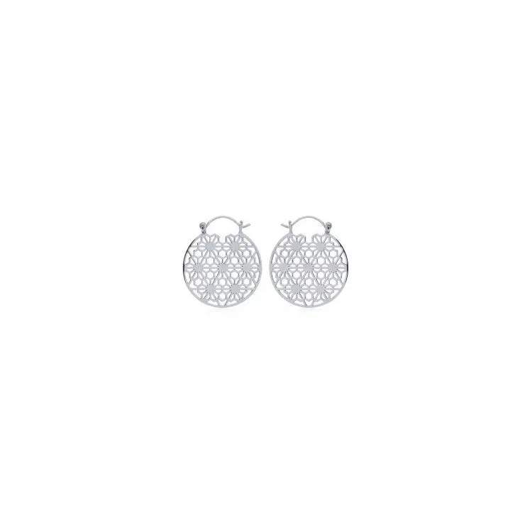 Mönstrad ear lines i silver