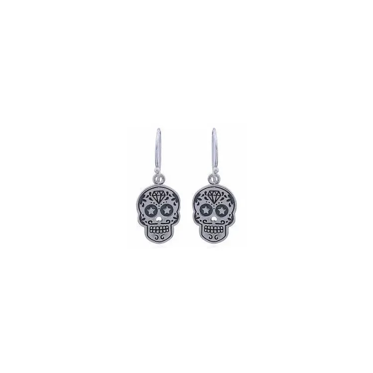 skull örhängen i silver