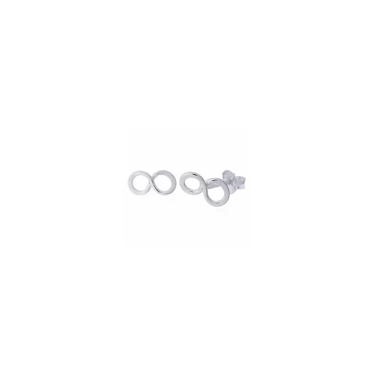 Små infinity örhängestift i silver