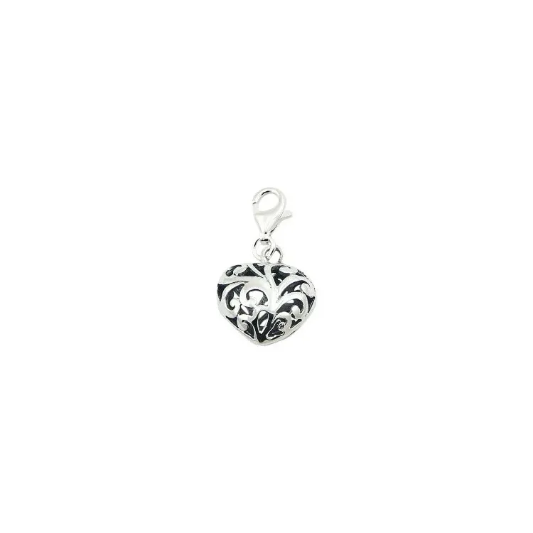 charm i silver hjärta