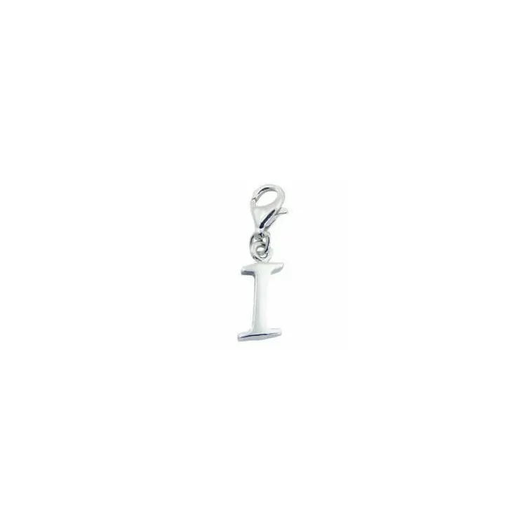 charm i silver bokstaven I