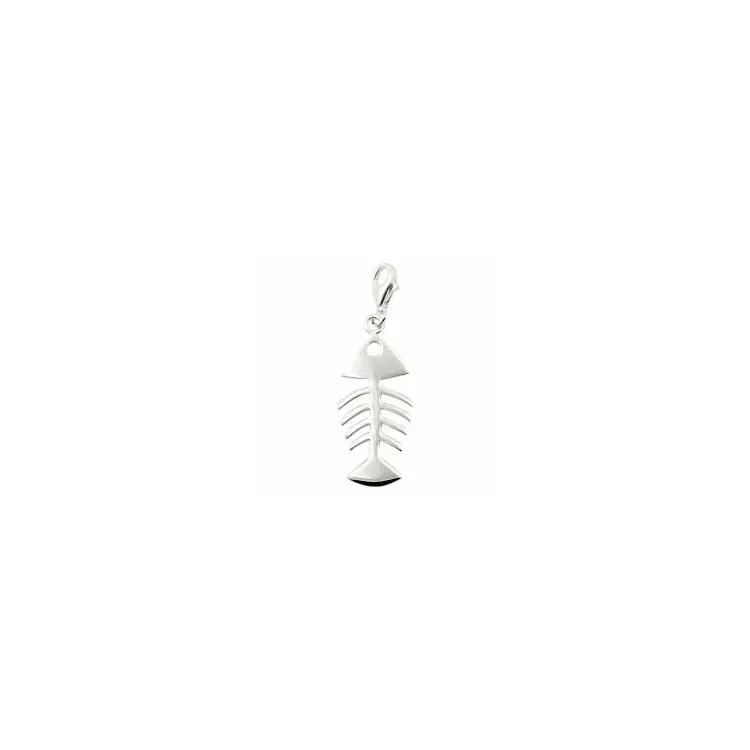 Fiskben charm i silver 