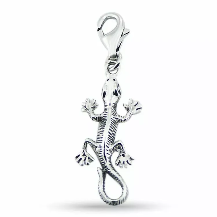 ödla charm i silver