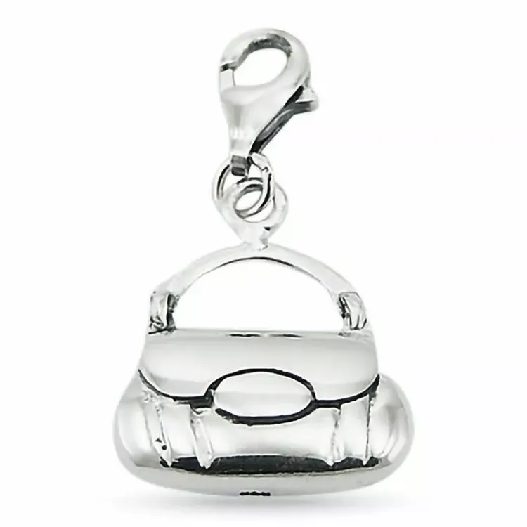 väska charm i silver 