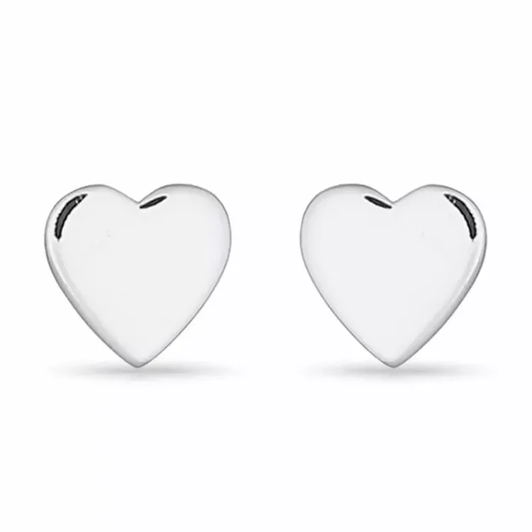hjärta örhängestift i silver