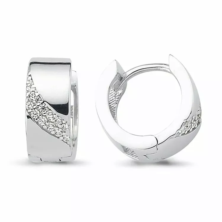 12,5 mm creol i rhodinerat silver
