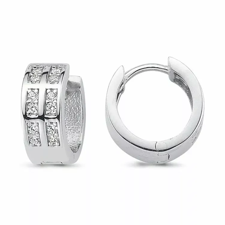14 mm zirkon creol i silver
