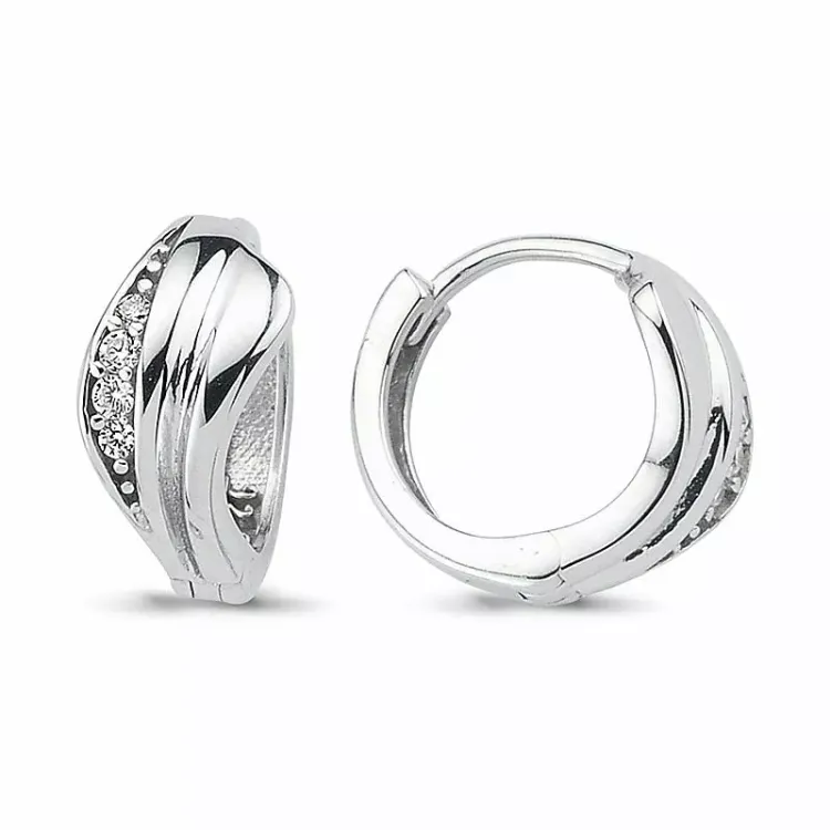 14 mm creol i rhodinerat silver