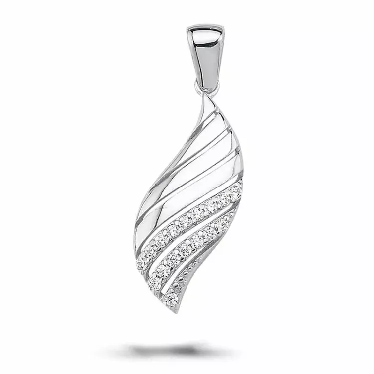 Zirkon hängen i silver