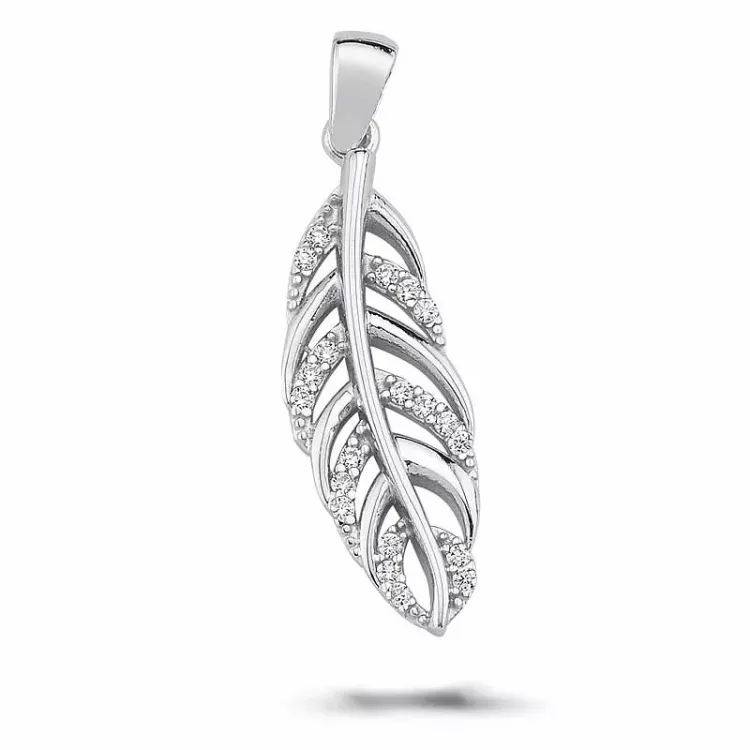 zirkon hängen i rhodinerat silver