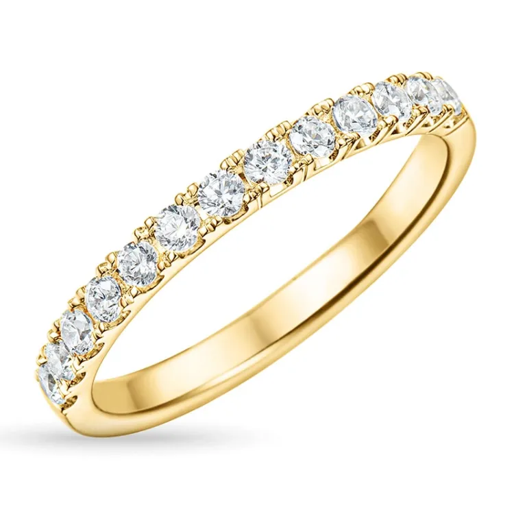 zirkon guldring i 9 karat guld
