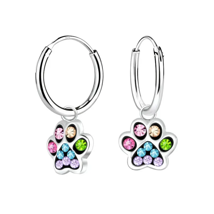 12 mm tass kristal creol i silver - Little Ones