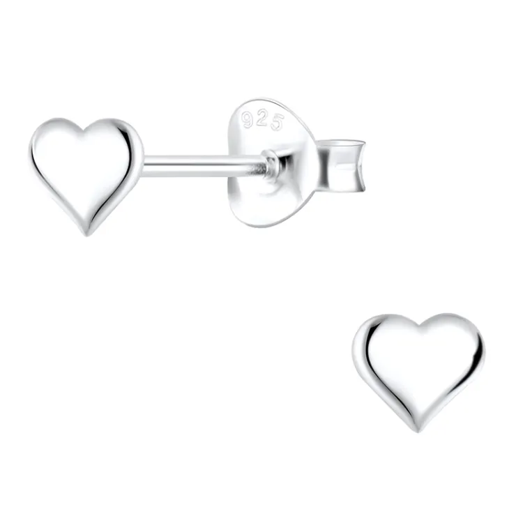 hjärta barnörhängen i silver - Little Ones