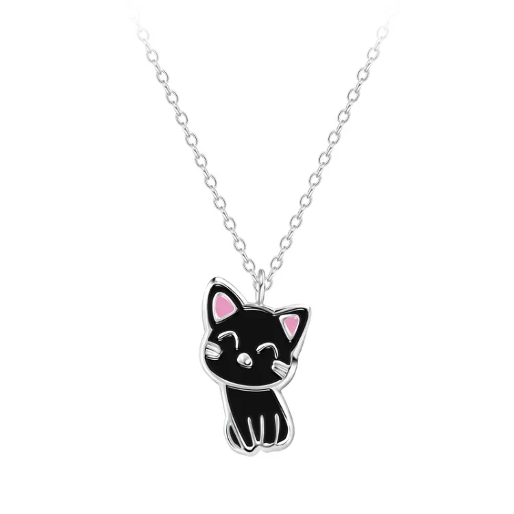 katter halsband i silver - Little Ones