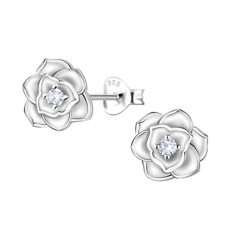 blommor örhängen i silver