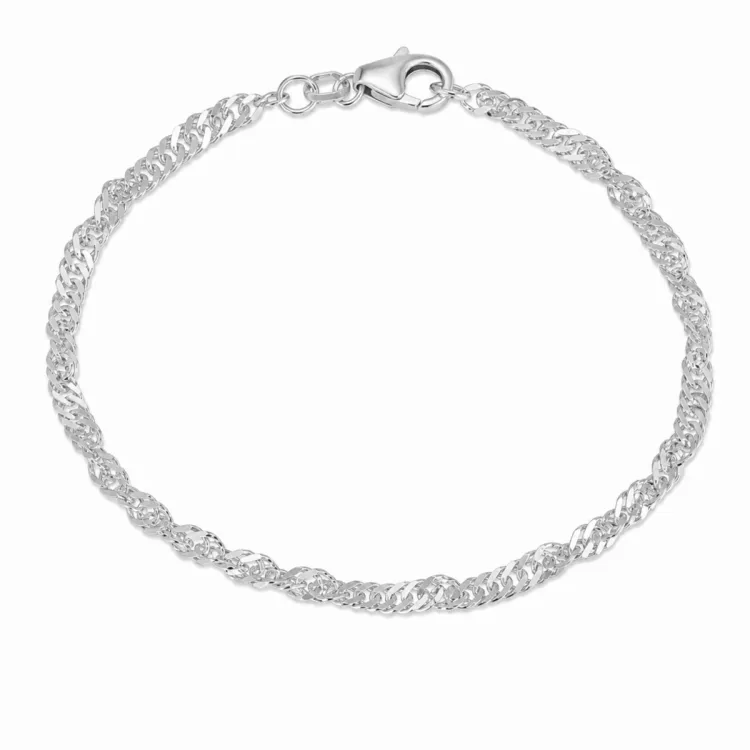 BNH singapore armband i silver 21 cm x 2,9 mm
