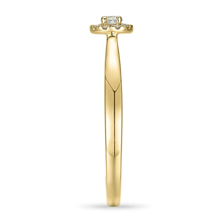rund diamant ring i 14  karat guld 0,1 ct 0,06 ct