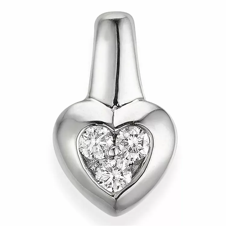 hjärta diamantberlocker i 14 carat vitguld 0,17 ct