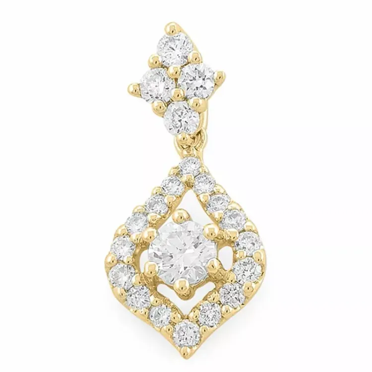 diamantberlocker i 14  carat guld 0,51 ct