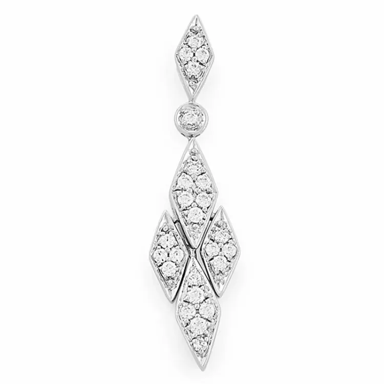 diamantberlocker i 14  carat vitguld 0,37 ct