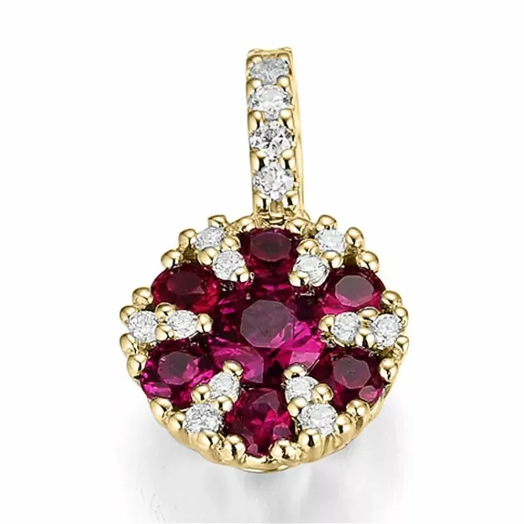 rubin hängen i 14 carat guld 0,089 ct 0,68 ct