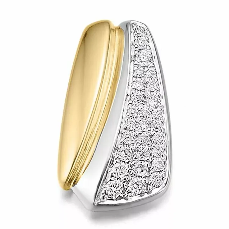 Diamant hängen i 14  carat guld- och vitguld 0,194 ct