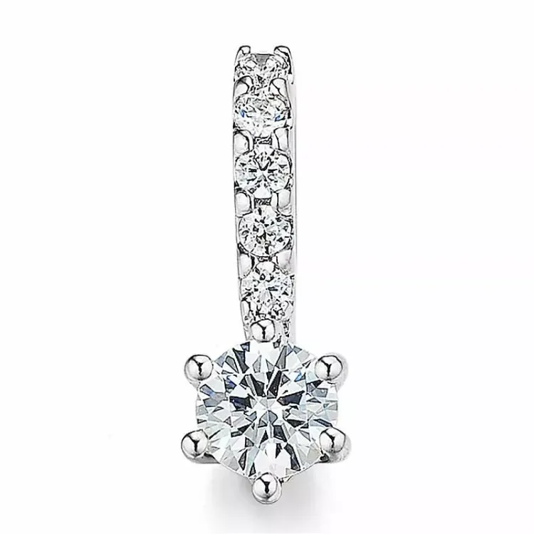 diamant hängen i 14  carat vitguld 0,26 ct 0,072 ct