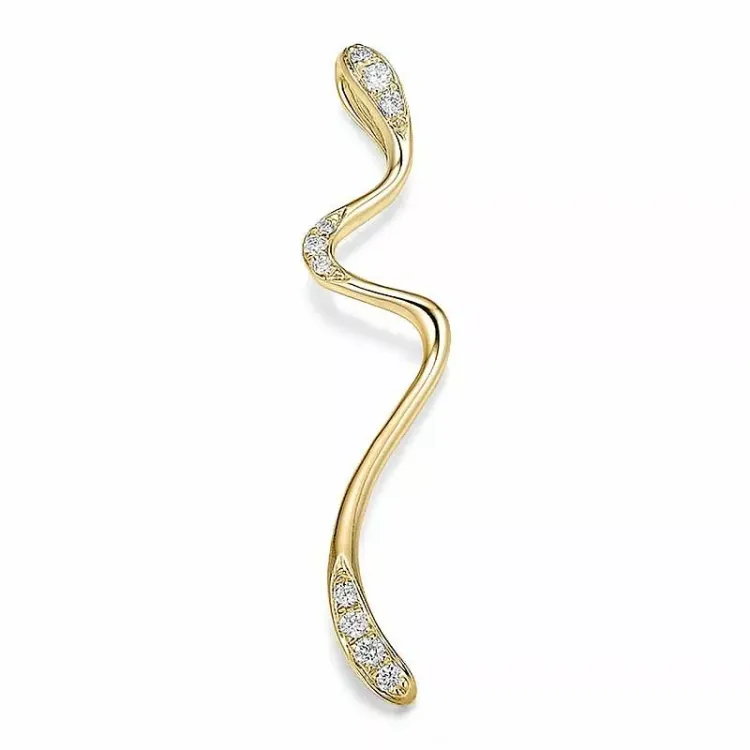 diamantberlocker i 14 carat guld 0,12 ct