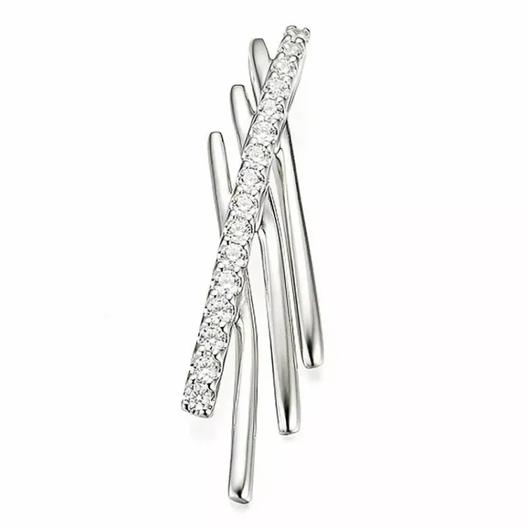 abstrakt diamant hängen i 14 carat vitguld 0,21 ct