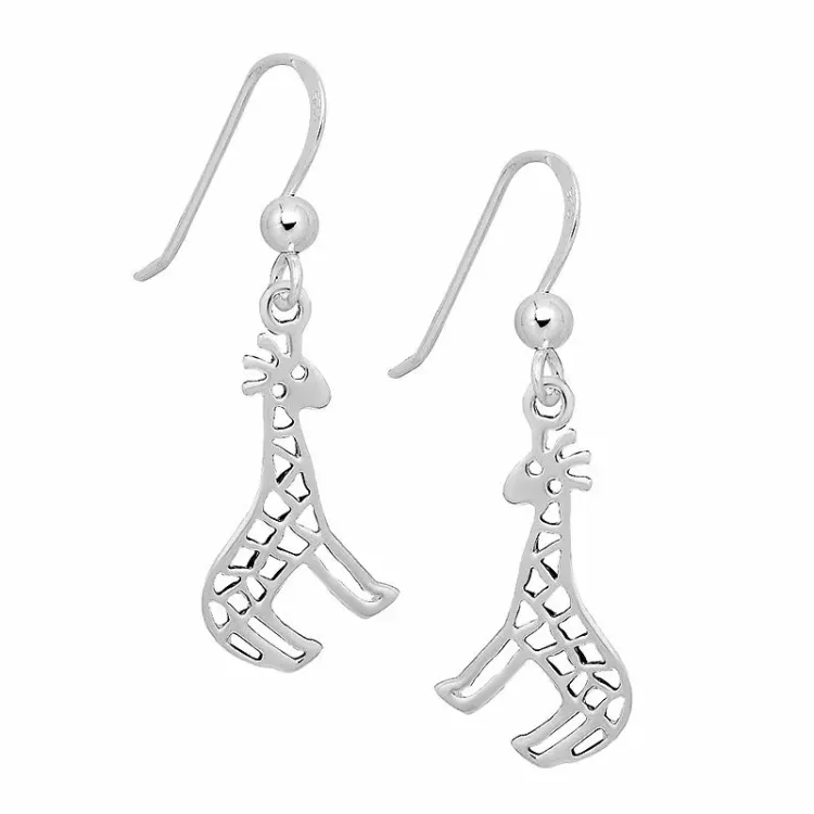 giraff örhängen i silver - Little Ones