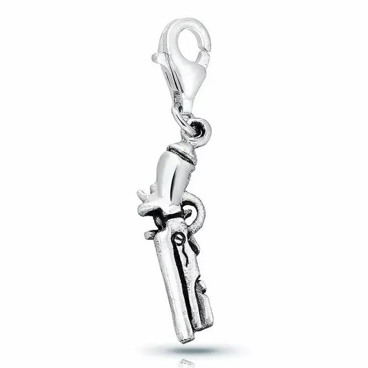 Pistol charms hängen i silver
