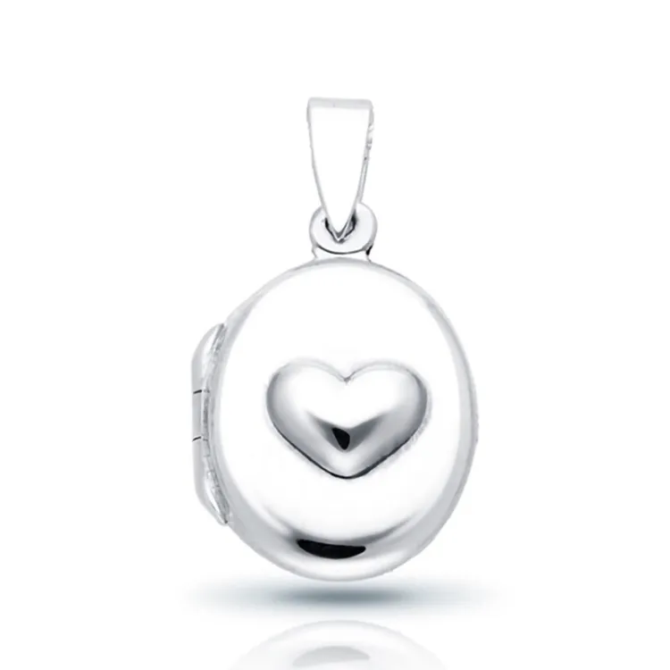 11 x 12 mm medaljong i silver