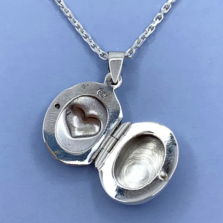11 x 12 mm medaljong i silver