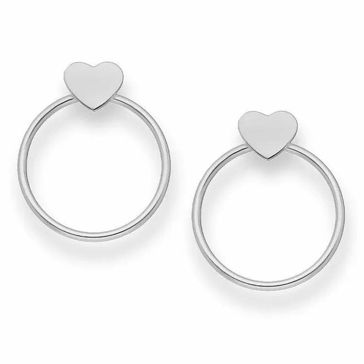 Rund örhängen i silver