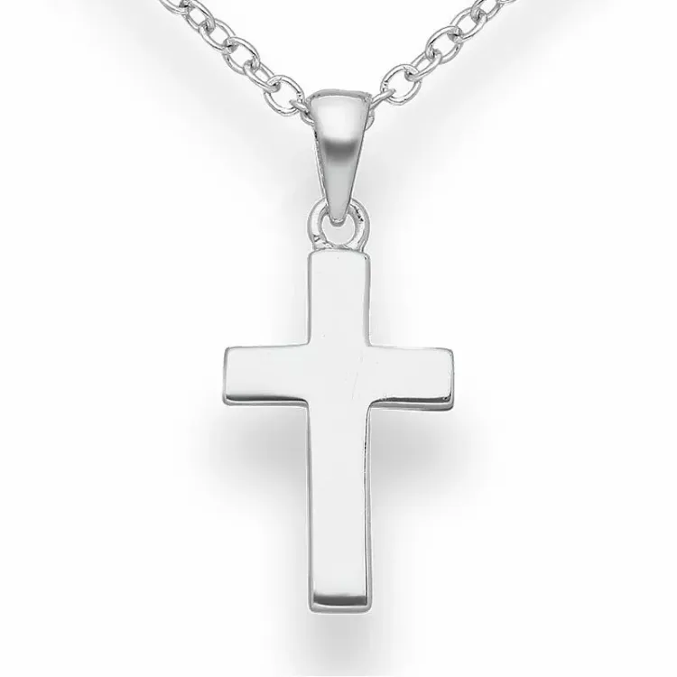 11 x 18 mm kors hängen i silver