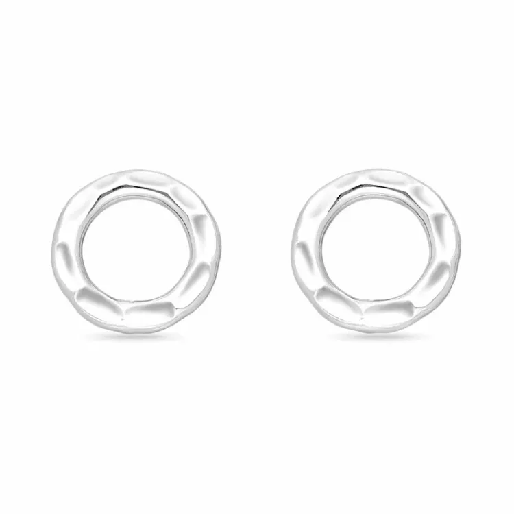 12 mm runda örhängestift i silver